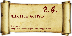 Nikolics Gotfrid névjegykártya